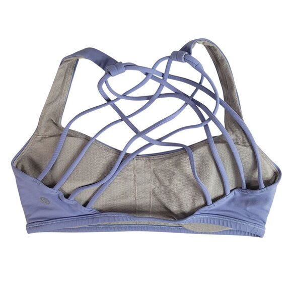 Lululemon Free to Be Bra Purple SZ 6 (Wild) Strappy PullOn Yoga Seamless Wicking - Picture 4 of 8